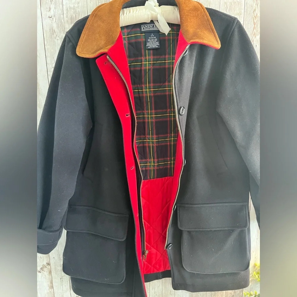 Lands End Wool Pea Coat Peacoat - Picture 6 of 7